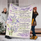 Butterfly To My Grandma Purple Flannel Blanket For Soft Bed Couch And Home Comfort