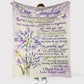 Butterfly To My Grandma Purple Flannel Blanket For Living Room And Bedroom Styling