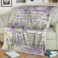 Butterfly To My Grandma Purple Flannel Blanket For Bed Sofa And Reading Nook Decor