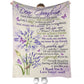 Butterfly To My Grandma Purple Flannel Blanket For Cozy Bedroom And Sofa Decor