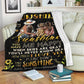 Family Warm Sunshine Love Flannel Blanket For Relaxing At Home And Travel