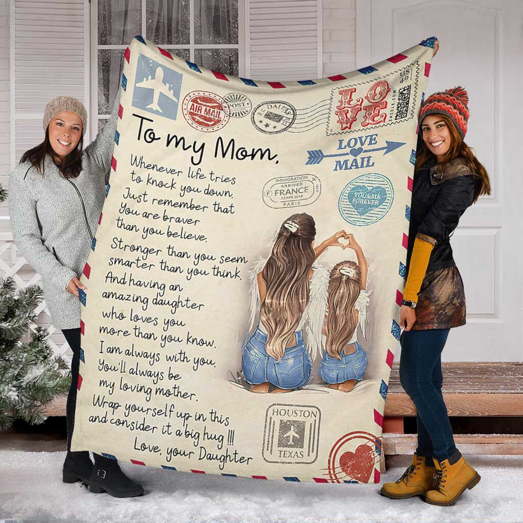 Family I Am Always With You Mother Flannel Blanket For Soft Bed Couch And Home Comfort