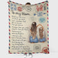Family I Am Always With You Mother Flannel Blanket For Living Room And Bedroom Styling