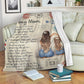 Family I Am Always With You Mother Flannel Blanket For Relaxing At Home And Travel