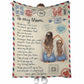 Family I Am Always With You Mother Flannel Blanket For Cozy Bedroom And Sofa Decor