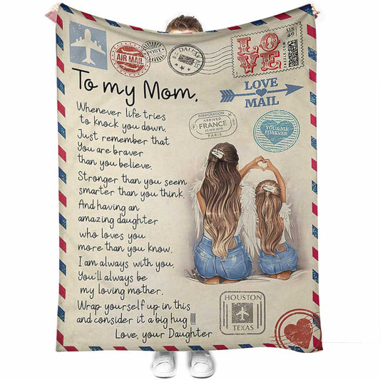 Family I Am Always With You Mother Flannel Blanket For Cozy Bedroom And Sofa Decor