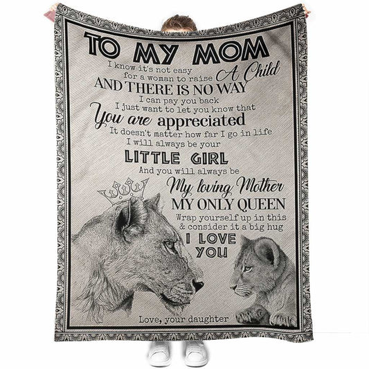 Lion Endless Family Love Flannel Blanket For Cozy Bedroom And Sofa Decor