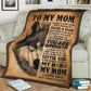 Wolf To My Mom I Love You My Hero Flannel Blanket For Bed Sofa And Reading Nook Decor