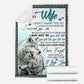 Wolf To My Wife I Love You I Could Live With You Flannel Blanket For Cozy Home Lounging And Gifting
