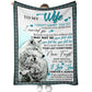 Wolf To My Wife I Love You I Could Live With You 50 x 60 Inch Flannel Blanket For Cozy Bedroom And Sofa Decor