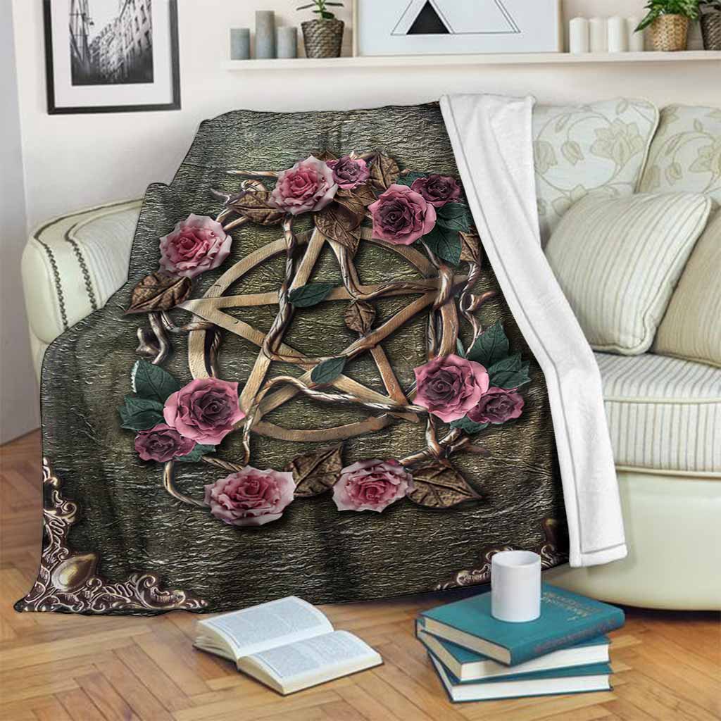 Witch Mystical Floral Flannel Blanket For Soft Bed Couch And Home Comfort