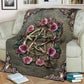 Witch Mystical Floral Flannel Blanket For Living Room And Bedroom Styling