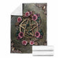 Witch Mystical Floral Flannel Blanket For Bed Sofa And Reading Nook Decor