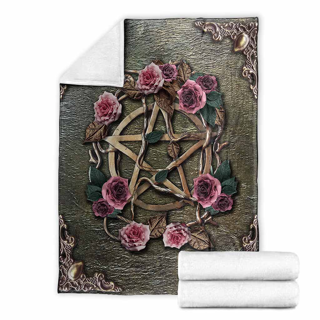 Witch Mystical Floral Flannel Blanket For Bed Sofa And Reading Nook Decor