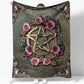Witch Mystical Floral 50 x 60 Inch Flannel Blanket For Cozy Bedroom And Sofa Decor