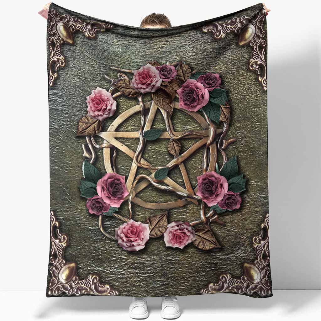 Witch Mystical Floral 50 x 60 Inch Flannel Blanket For Cozy Bedroom And Sofa Decor