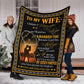 Family To My Wife Beloved Wife Message Flannel Blanket For Soft Bed Couch And Home Comfort