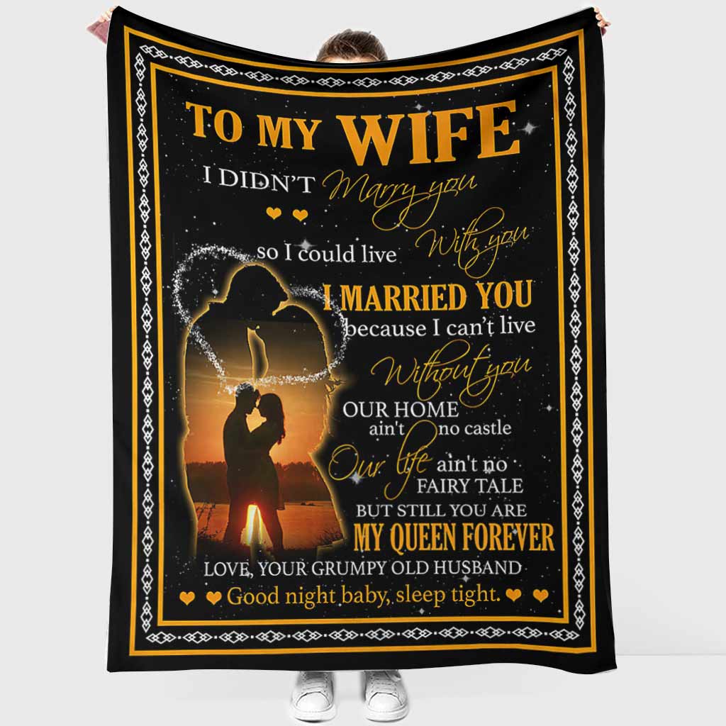Family To My Wife Beloved Wife Message Flannel Blanket For Living Room And Bedroom Styling
