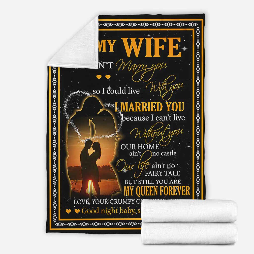 Family To My Wife Beloved Wife Message Flannel Blanket For Cozy Home Lounging And Gifting