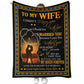 Family To My Wife Beloved Wife Message 50 x 60 Inch Flannel Blanket For Cozy Bedroom And Sofa Decor