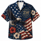 America 250th Stars Flag Eagle USA Hawaiian Shirt
