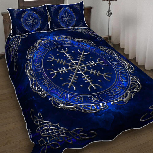 Viking Aegishjalmur Helm Of Awe Bedding Cover For Norse Bedroom Decor