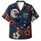 America 250th Floral Eagle Hawaiian Shirt