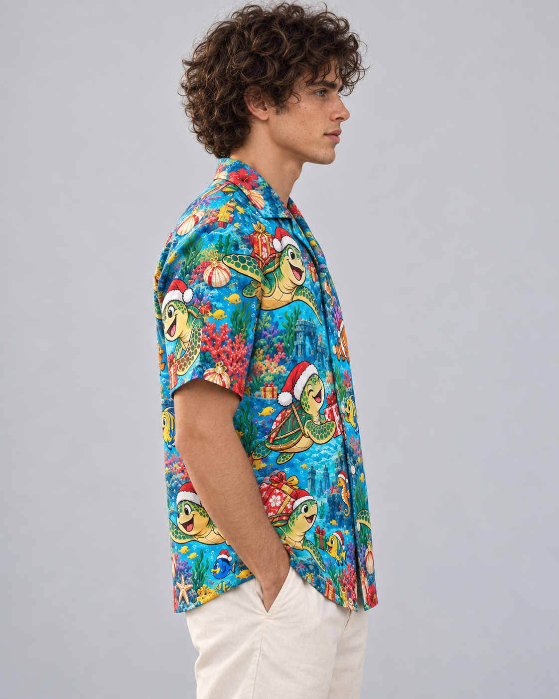 Men's Christmas 2026 Sea Turtle Gifts Hawaiian Shirt