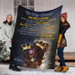 Black Woman We're A Team Afro Couple African American Personalized Flannel Blanket For Soft Bed Couch And Home Comfort