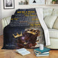 Black Woman We're A Team Afro Couple African American Personalized Flannel Blanket For Relaxing At Home And Travel
