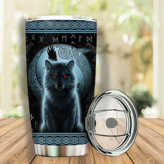 Viking Wolf Dark 20 Oz Tumbler For Travel Gifts