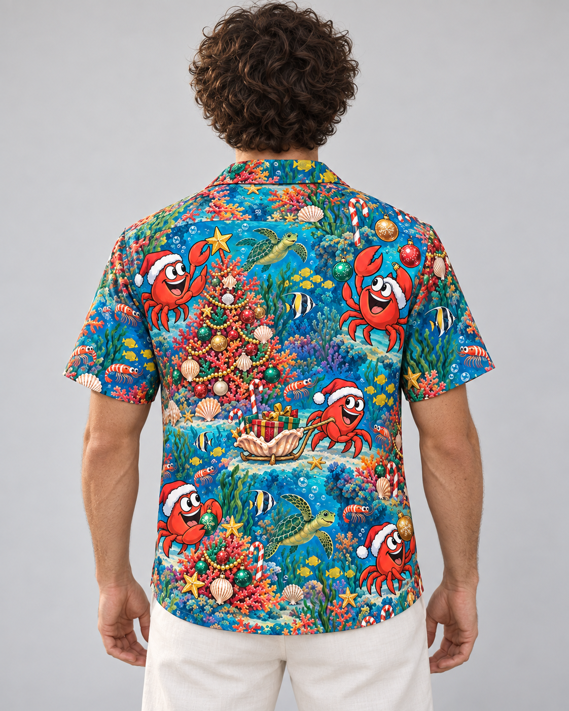 Men's Christmas 2026 Crab Carnival Hawaiian Shirt