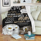 Owl Mom Hey Mom Personalized Flannel Blanket For Relaxing At Home And Travel