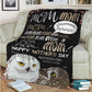 Owl Mom Hey Mom Personalized Flannel Blanket For Bed Sofa And Reading Nook Decor