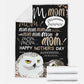 Owl Mom Hey Mom Personalized Flannel Blanket For Cozy Home Lounging And Gifting