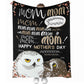 Owl Mom Hey Mom Personalized Flannel Blanket For Cozy Bedroom And Sofa Decor