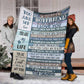 Family To My Boyfriend I Love You Flannel Blanket For Soft Bed Couch And Home Comfort