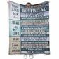 Family To My Boyfriend I Love You Flannel Blanket For Cozy Bedroom And Sofa Decor