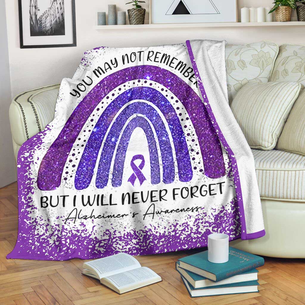 Alzheimer Awareness Flannel Blanket For Soft Bed Couch And Home Comfort