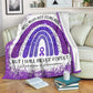 Alzheimer Awareness Flannel Blanket For Cozy Home Lounging And Gifting