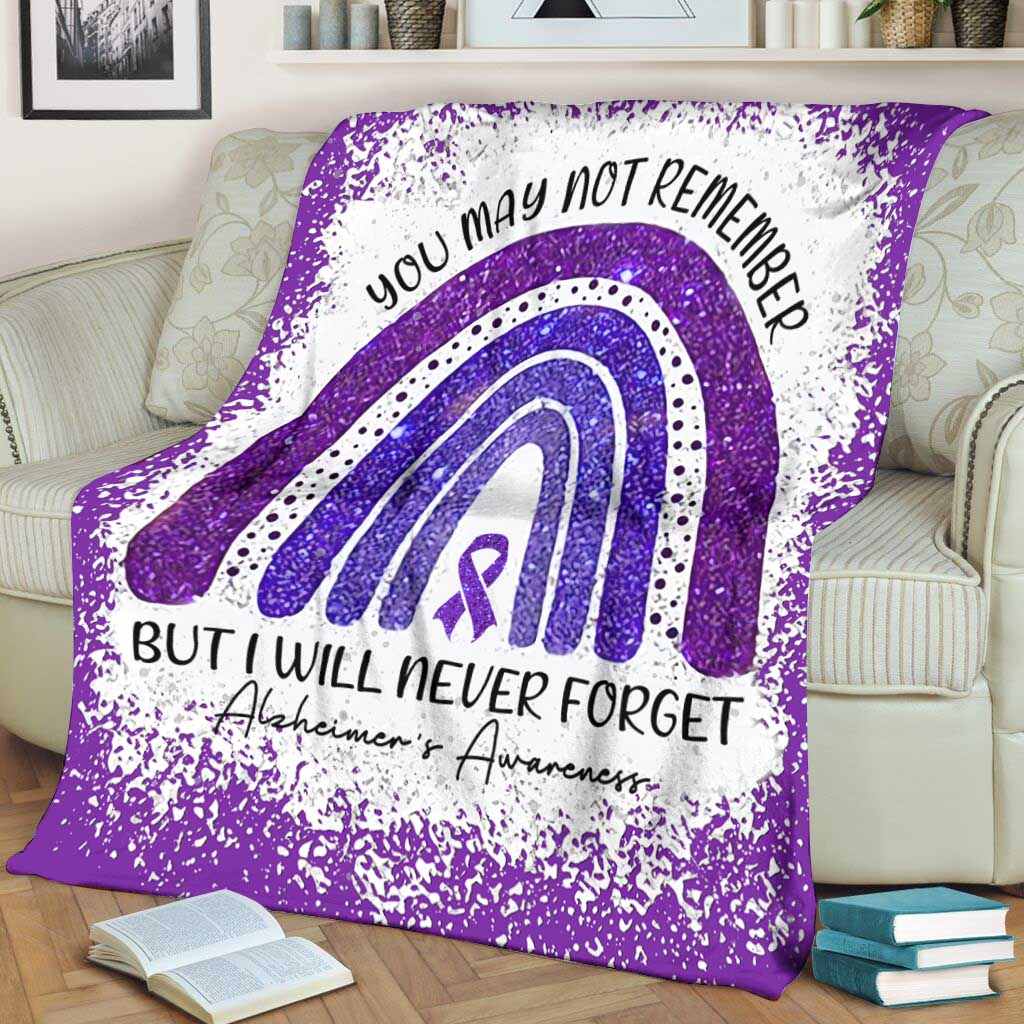 Alzheimer Awareness Flannel Blanket For Living Room And Bedroom Styling