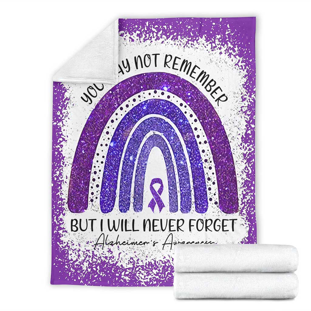 Alzheimer Awareness Flannel Blanket For Bed Sofa And Reading Nook Decor
