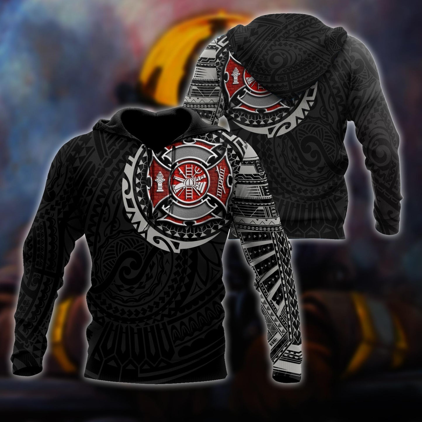 Firefighter Tattoo Amazing Style - 3D Hoodie