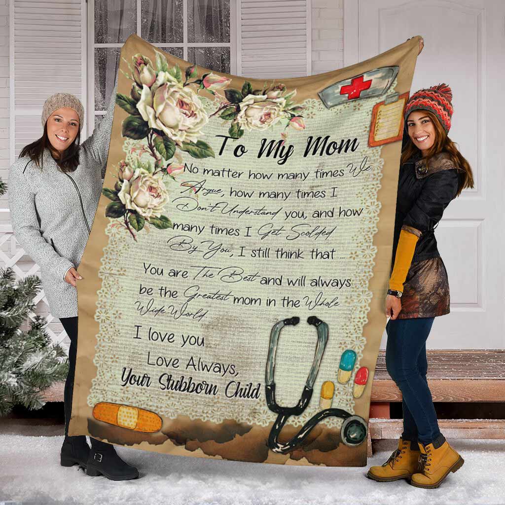 Nurse To My Mom Flannel Blanket For Soft Bed Couch And Home Comfort