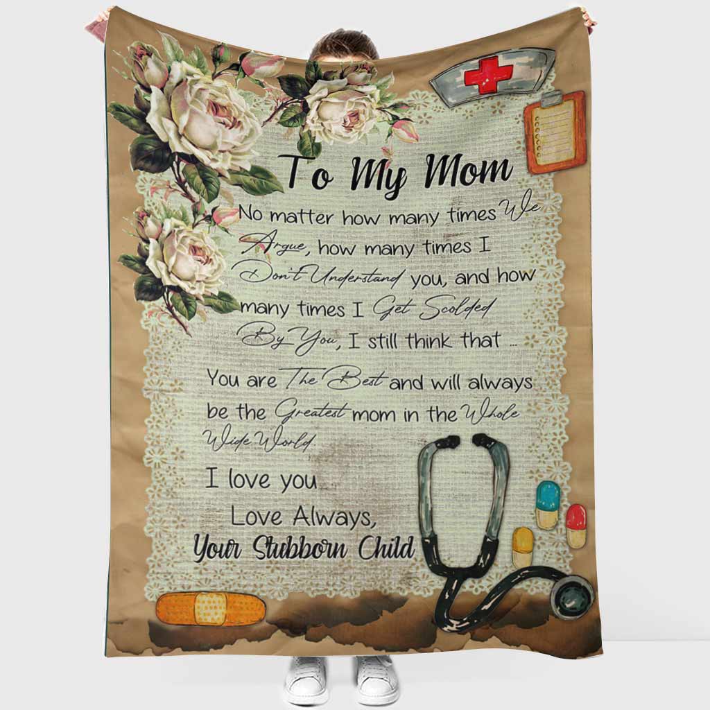 Nurse To My Mom Flannel Blanket For Living Room And Bedroom Styling
