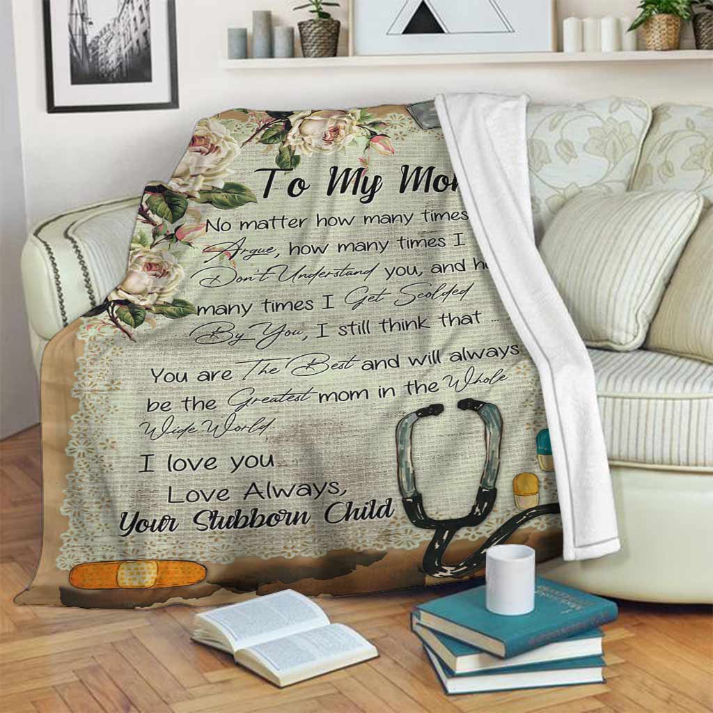 Nurse To My Mom Flannel Blanket For Relaxing At Home And Travel