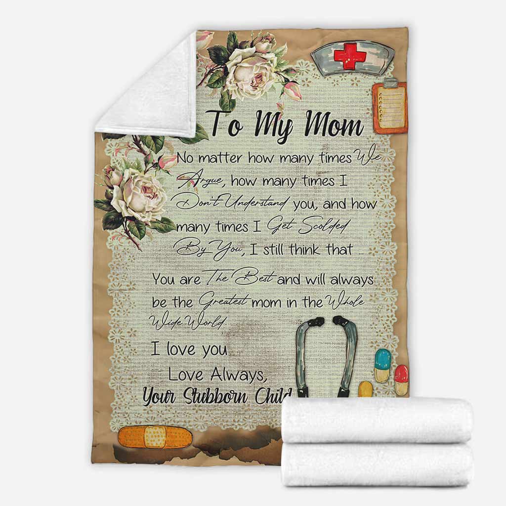 Nurse To My Mom Flannel Blanket For Cozy Home Lounging And Gifting