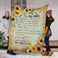 Sunflower My Mom I Love You 50 x 60 Inch Flannel Blanket For Soft Bed Couch And Home Comfort