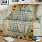 Sunflower My Mom I Love You Flannel Blanket For Bed Sofa And Reading Nook Decor