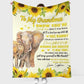 Elephant Sunflower Personalized Lifelong Love Flannel Blanket For Living Room And Bedroom Styling